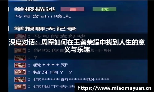 深度对话：周军如何在王者荣耀中找到人生的意义与乐趣